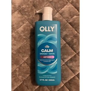 OLLY Calm Mood Skin Eucalyptus Amber Vitamin Infused Body Wash 17 oz